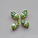Винтажные кристаллы Swarovski 10х5 мм цвет Peridot, Кристаллы, Истра,  Фото №1