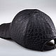 Бейсболка из натуральной кожи крокодила IMA0329B444. Бейсболки. CrocShop товары из экзотической кожи. Ярмарка Мастеров.  Фото №10