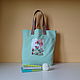 beach bag: Mint Bag with Flower Fairy. Beach bag. mechty-o-lete. My Livemaster. Фото №6
