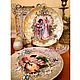 Plate-panel 'Happy Victorian Easter', gold. Utensils. Liliya Bond. Decoupage (DolceVita). Online shopping on My Livemaster.  Фото №2