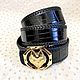 Belt made of genuine crocodile leather, in black color!, Straps, St. Petersburg,  Фото №1