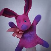 Куклы и игрушки handmade. Livemaster - original item Bunny. Purple. Glove puppet.. Handmade.