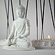 Сидящий Будда (с подставками для благовоний и свечей), Статуэтка фэншуй, Санкт-Петербург,  Фото №1