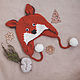 Шапка лисичка. Шапки. Foxy Hats Shop. Интернет-магазин Ярмарка Мастеров.  Фото №2