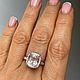 17. Кольцо с натуральным морганитом 4.80  ct. Кольца. Елена. Ярмарка Мастеров.  Фото №6