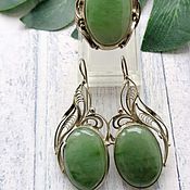 Украшения handmade. Livemaster - original item Jewelry set Jade. Handmade.