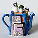 Винтаж:  чайник виде мольберт c  картиной. Чайники винтажные. Fancy teapots. Интернет-магазин Ярмарка Мастеров.  Фото №2