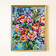 Painting of a rose bouquet 'Favorite flowers' in oil, Pictures, Samara,  Фото №1