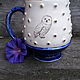 Mug with pimples, painting and gilding. Mugs and cups. Ceramist_mamontov. My Livemaster. Фото №4