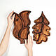 Juego de menazhniki de madera de cedro 'hojas'. MGN8. Scissors. ART OF SIBERIA. Ярмарка Мастеров.  Фото №5