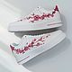 Кроссовки белые Nike Air Force 1 унисекс, кастом, ручная роспись,аниме. Кроссовки. O-Go-Art.Кастомизация одежды и обуви. Ярмарка Мастеров.  Фото №11