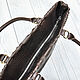 Shopper bag, made of genuine python leather in dark brown color. Shopper. SHOES&BAGS. My Livemaster. Фото №4
