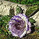 Flowers of fabric rose brooch silk 'Purple haze'. Brooches. LIUDMILA SKRYDLOVA (flower glade). Online shopping on My Livemaster.  Фото №2