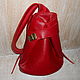 Womens leather backpack bag `Red temptation`, genuine red leather, bag leather backpack leather backpack leather bag,buy a backpack,buy a bag,red backpack, backpack, transformer.
