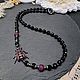 Украшение из черного агата "Жучок", Колье, Мурманск,  Фото №1