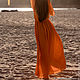 Beach dress with a long skirt made of chiffon 'Orange'. Dresses. Lana Kmekich (lanakmekich). My Livemaster. Фото №5