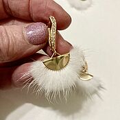 Украшения handmade. Livemaster - original item Classic earrings: with mink. Handmade.