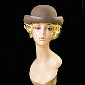 Аксессуары handmade. Livemaster - original item Felt bowler hat. Handmade.