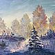 Картина маслом «Зимние деревья», Картины, Новосибирск,  Фото №1