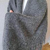 30-Оренбургский пуховый платок ажурная шаль