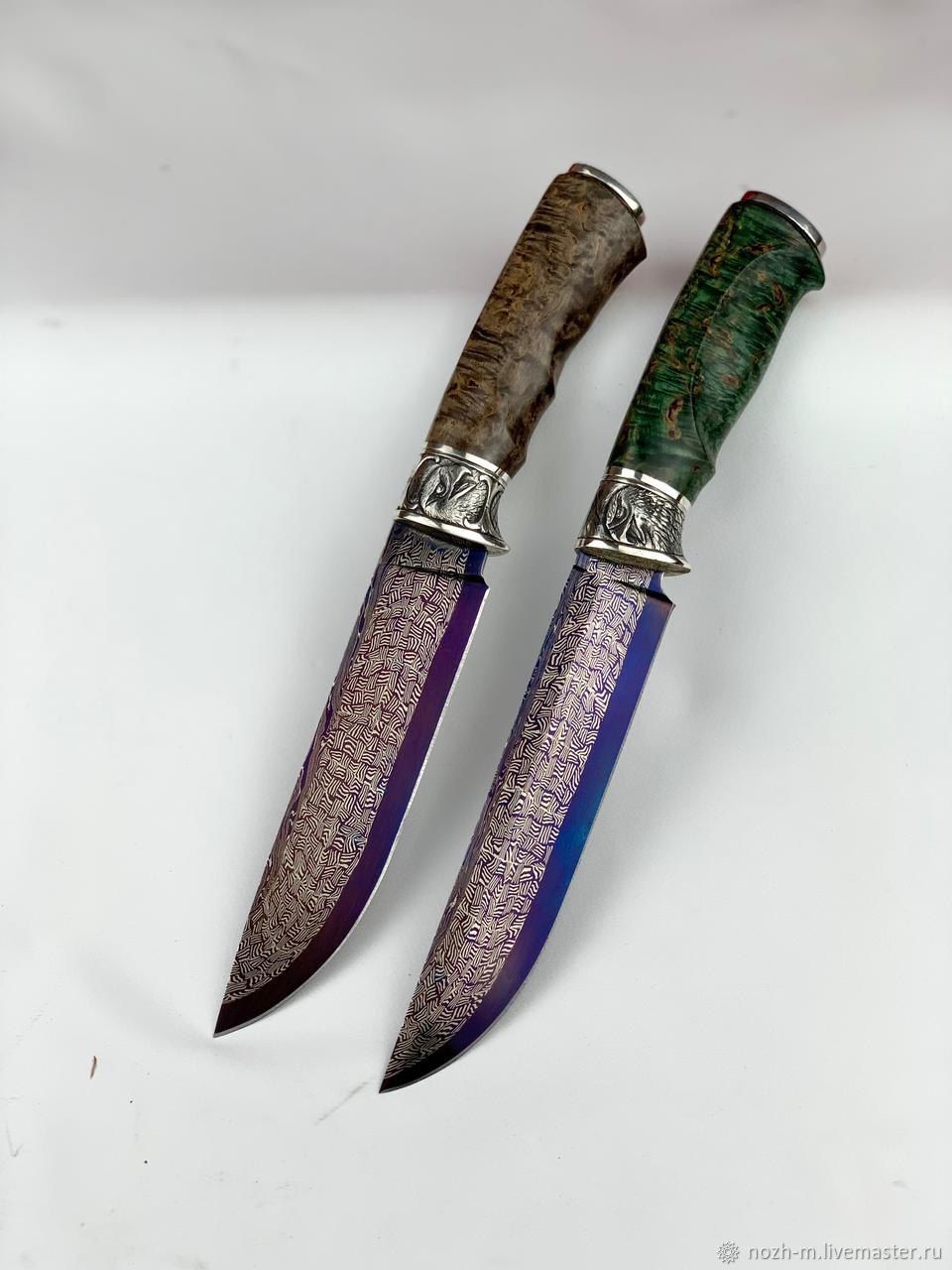 Нож "Орел" (мозаичный дамаск, серебро) в ассортименте – купить на ...