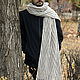Scarf Chic Knitted Unisex Textured Geometry Beige. Scarves. Space Cat Knitting. My Livemaster. Фото №5