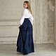 Order Linen skirt with belt and corset. pugovkino delo (Pugovkino-delo). Livemaster. . Skirts Фото №3