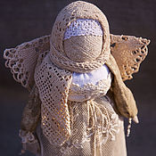 Народная кукла Ведучка (бежевый, коричневый, голубой, серый)
