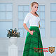 Order Warm skirt with pockets 'herringbone' green. Slavyanskie uzory. Livemaster. . Skirts Фото №3