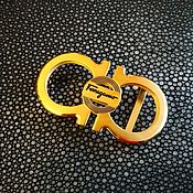 Материалы для творчества handmade. Livemaster - original item Belt buckle, made of yellow metal, for belts with a width of 3.8 cm.. Handmade.