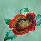 Linen napkins with embroidery 'Scarlet poppy'. Swipe. Olga Lado. My Livemaster. Фото №6
