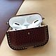 Чехол для наушников AirPods Pro из натуральной кожи. Чехол. gabo_dsgn. Ярмарка Мастеров.  Фото №4