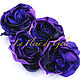Чайная роза «Аметистос» тёмная («Tea Rose «Amethystos" dark). Брошь-булавка. La Fleur De Gale. Ярмарка Мастеров.  Фото №5