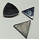 Чёрный агат («Black onyx») - Треугольники объёмные. Заготовки для украшений. ТАНАГРА gemstones. Ярмарка Мастеров.  Фото №5