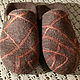 Mens felted Slippers Intersections. Slippers. MMwool (marinamol). Online shopping on My Livemaster.  Фото №2