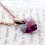 Украшения handmade. Livemaster - original item Heart Nicole. Pendant with Swarovski crystal. Handmade.