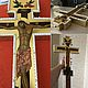 КРЕСТ. Запрестольный  крест, Настенный, Кресты,  рукописный крест, Иконы, Краснодар,  Фото №1