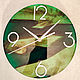 Часы из эпоксидной смолы и дерева d26, Часы классические, Санкт-Петербург,  Фото №1
