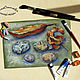 Order Paintings: still life pastel watercolor stones PODS AND STONES. pictures & decor of TanyaSeptember. Livemaster. . Pictures Фото №3