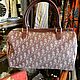 Винтаж: Сумка Christian Dior Trotter Boston Style из холста и кожи. Сумки винтажные. Chic bags. Ярмарка Мастеров.  Фото №4