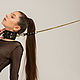Black leash with chain 'Submission' for BDSM collar. Collar. goldbergatelier. Online shopping on My Livemaster.  Фото №2