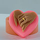 Silicone mold for soap 'Heart 2 2D', Form, Shahty,  Фото №1