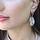 925 Sterling Silver Rhinestone Earrings ALS0009, Earrings, Yerevan,  Фото №1