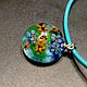 Кулон Жаркая любовь, лэмпворк (Lampwork), мурини, циркон сердечко. Кулон. Магазин мастера Ольги Довгаль (Odovgal). Ярмарка Мастеров.  Фото №8