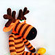 Master class Knitted Toy Striped Moose. Knitting patterns. GALAtoys. My Livemaster. Фото №4