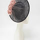 Order Catherine's hat from sinamay with flowers. Color black/powdery. Exclusive HATS. LANA ANISIMOVA.. Livemaster. . Hats1 Фото №3