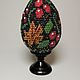 Huevo en el soporte de Pascua, Khokhloma. 2 colores, Eggs, Hotkovo,  Фото №1