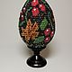 Egg on the stand Easter, Khokhloma. 2 colors, Eggs, Hotkovo,  Фото №1