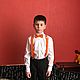 Детский комплект  5-8 лет оранжевый ромб, хлопок. Подтяжки. Tarytie. Ярмарка Мастеров.  Фото №4