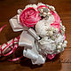 BOUQUETS: Brooch-bouquet of flowers from natural silk and boutonniere. Bouquets. N_Belokon_jewelry. My Livemaster. Фото №6